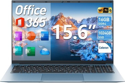 SGIN 15,6'' Full HD Laptop Windows 11 Intel Celeron N5100 16GB RAM 1TB SSD WiFi 6