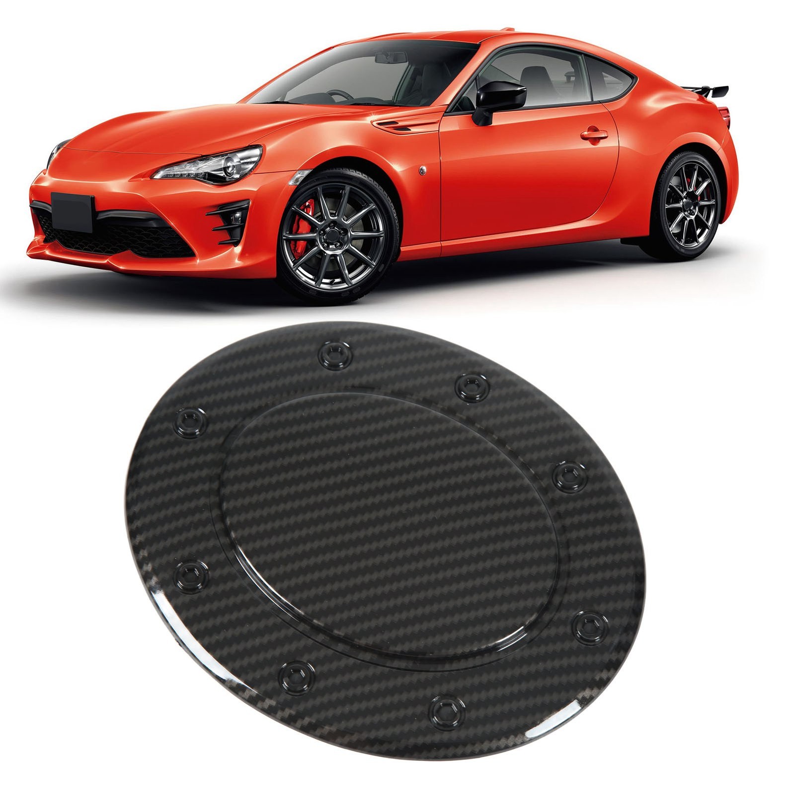 Gas Cover Carbon Fiber Fuel Tank Door Cover Gas Lid Door Sticker For GT86 ZN6