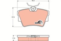 1X TRW GDB1479 Bremsbelagsatz Scheibenbremse FüR Renault Nissan Opel Vauxhall Fi