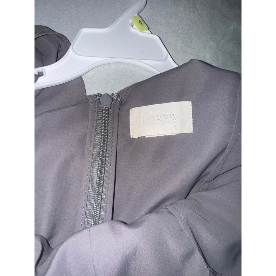 J. Экипаж шелк серый 6 V шеи плиссированные шифона подружки невесты официальное платье коктейль - Изображение 4 из 4