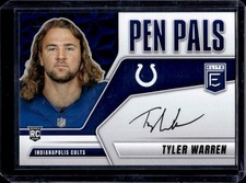 2025 Panini Donruss Elite Tyler Warren Pen Pals Horizontal RC Auto #PP-TWA Colts