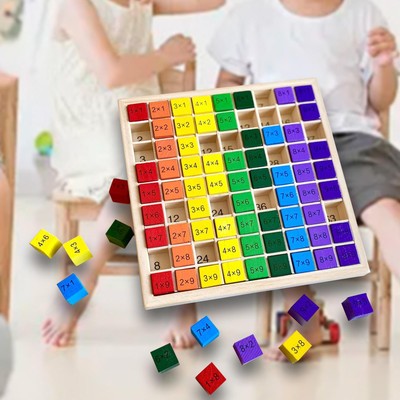 Holz Multiplikation Brettspiel Tisch Tabelle Mathe Spiel Mathe