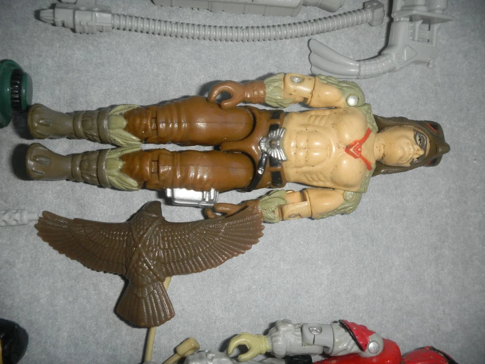 Vintage 1980s 1990s G.I. GI Joe Cobra Lot ARAH 3.75 Figures Accessories Weapons - Image 3 of 4