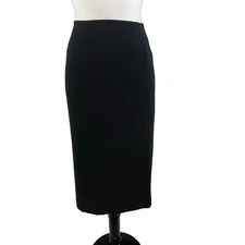 Suit Studio Skirt Plus sz 18 Classic Black Straight Knee Career Business Church