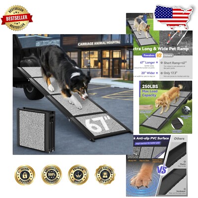 Dog Ramp For Car Amazon Marudina Foldable Dog Ramp 5-Step