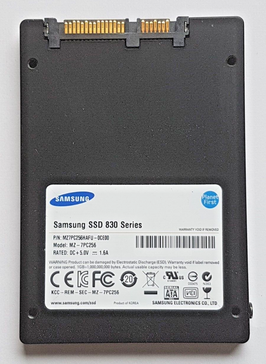 256GB SATA III Samsung SSD 830 Series MZ-7PC256 2D-NAND MLC 2.5