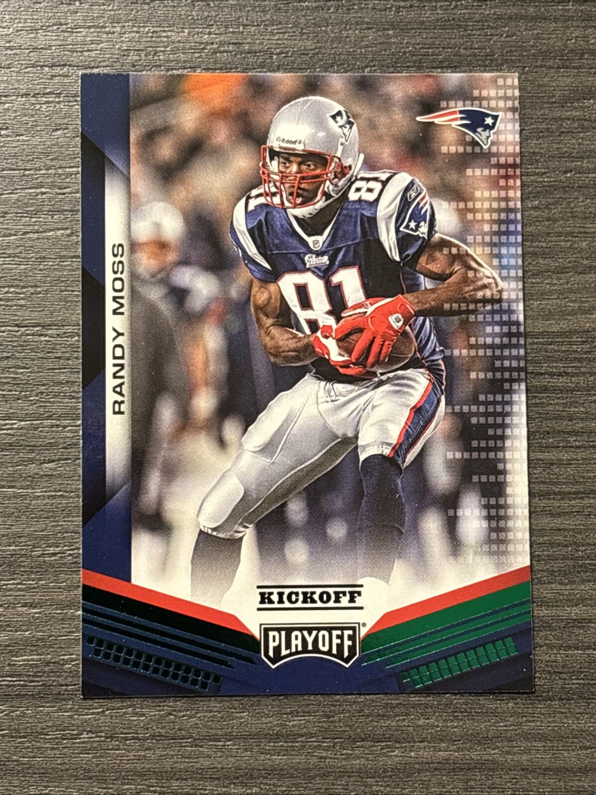2019 Panini Playoff Kickoff Green #6 Randy Moss New England Patriots HOF