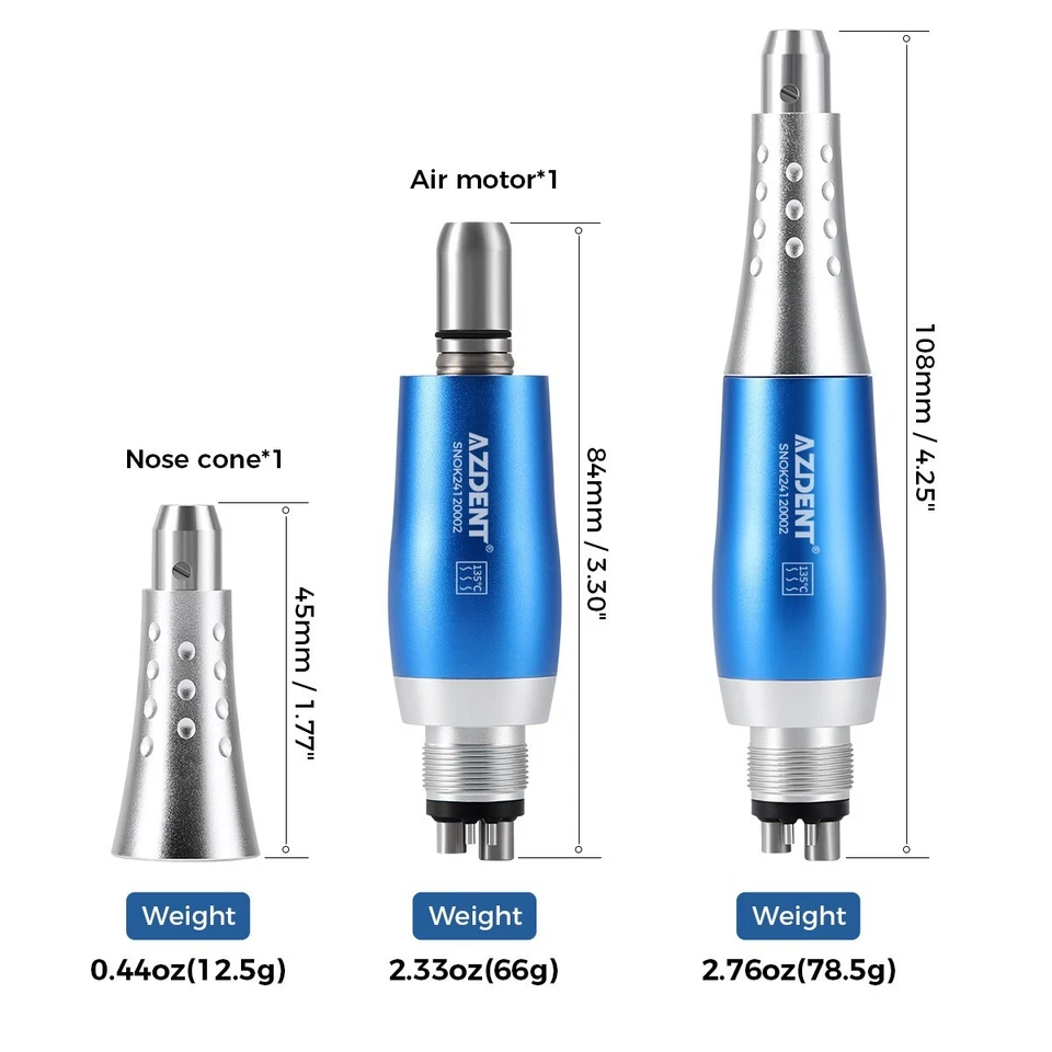 Premium Style Dental Hygiene Prophy Handpiece Air Motor 4 Holes & 4:1 Nose cone - Image 3 of 4