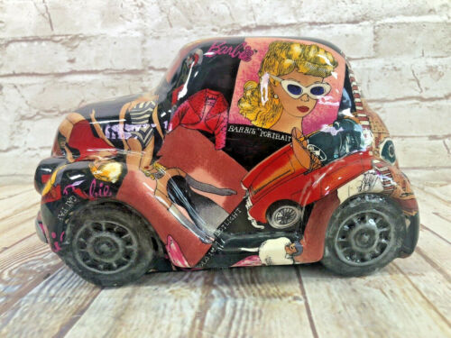  TSTvtg Retro Barbie patchwork porcelain ceramic collectible car  - Imagen 1 de 9