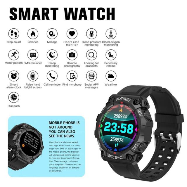 Y56 Smart Sports Bracelet Watch Color Screen Heart Rate Smartwatch{ T8M9