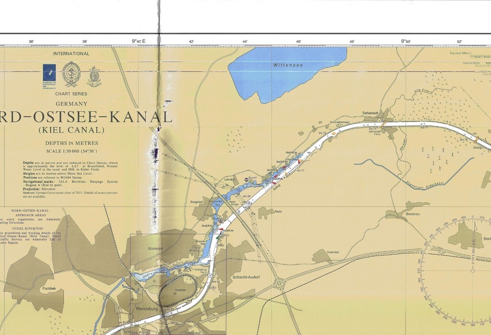 Admiralty 2469 Germany Nord Ostsee Kanal (Kiel Canal) Chart Map ...