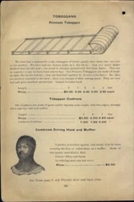 1906 PAPER AD Princess Toboggan Cushion Hood Eagle Falcon Hawk Flat Runner