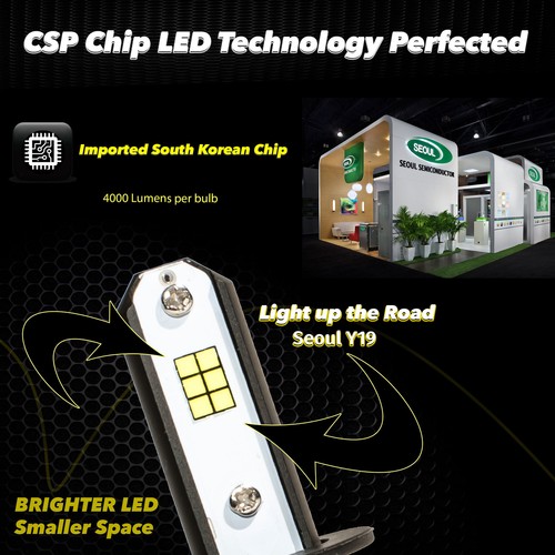 Kit Todo en Uno Seúl LED CSP 72W 8000LM Bombillas Antiniebla Blancas 6K - H1 - Imagen 2 de 6