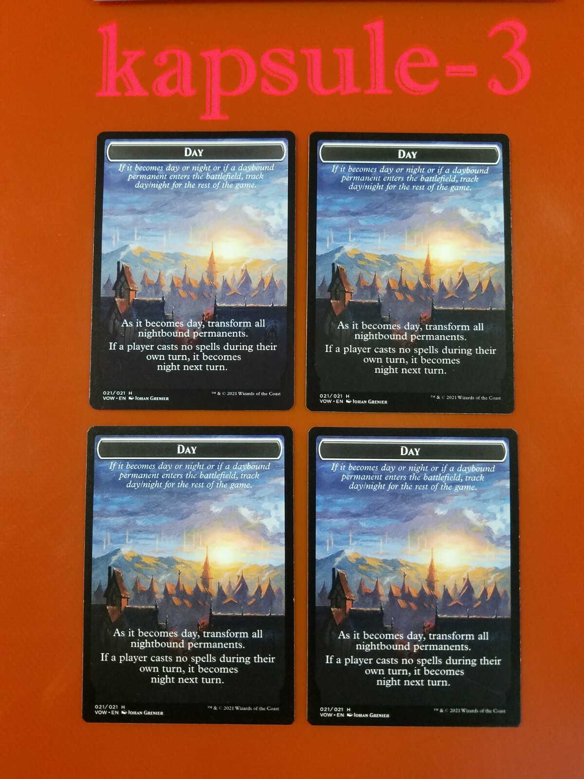 4x Day // Night | TOKEN 021/021 | Innistrad Crimson Vow | MTG Magic Cards