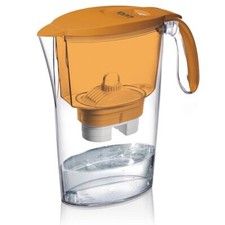 LACIA Clear Water Filter Jug w/ Cartridge 2.3L Compact Plastic Design for Fridge