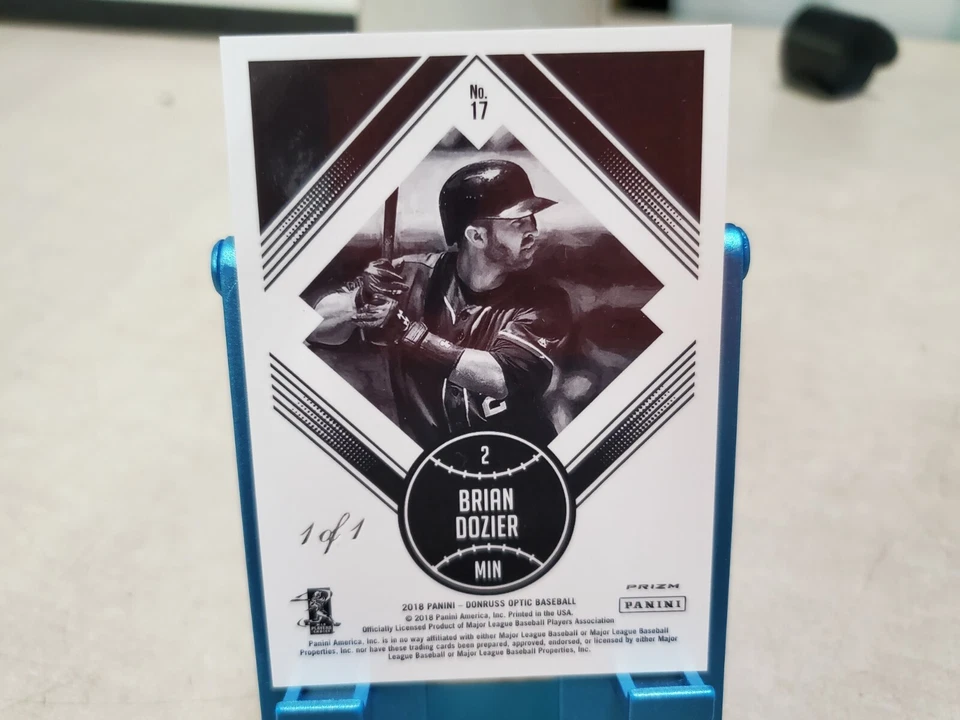Panini Donruss Optic Diamond Kings 2018 Brian Dozier #17 uno de 1 1/1 #t1519 Foto 4 de 4