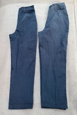 USED LOT OF 2 CLAUDIO NUCCI Boys School Uniform Pants NAVY BLUE cotton blend 14
