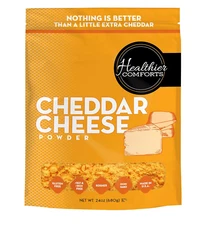 Healthier Comforts Cheddar Cheese Powder | Premium Yellow Cheddar | Batch Tested