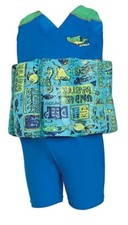 Zoggs Schwimmhilfe Kinder Schwimmanzug mit Schwimmweste 2-3 Jahre blau/grün NEU