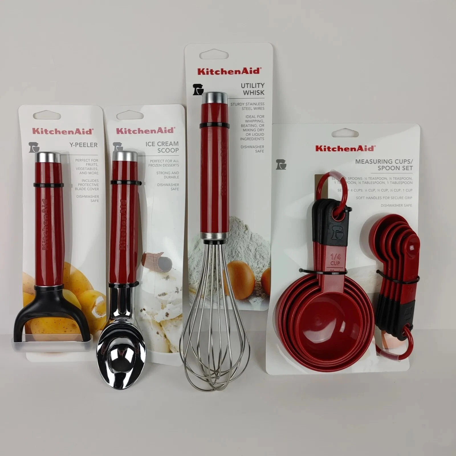 Kitchenaid Measuring Cups / Spoons & Whisk & Peeler Ice Cream HERA Empire Red