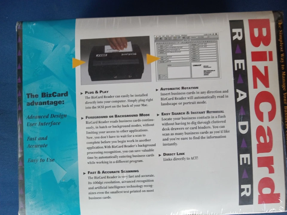 BizCard Reader UMax New Mac Version Software Manual Users Guide - Image 2 of 4