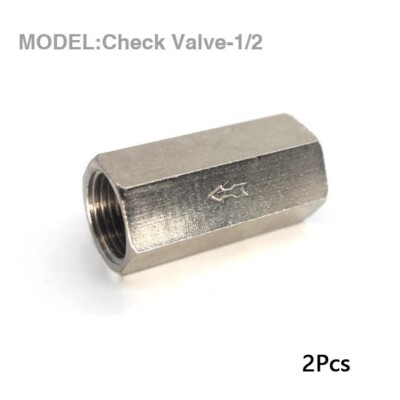 Pneumatic Check Valve 1/2'' BSP Thread Female One Way non Air Gas Valve 2Pcs