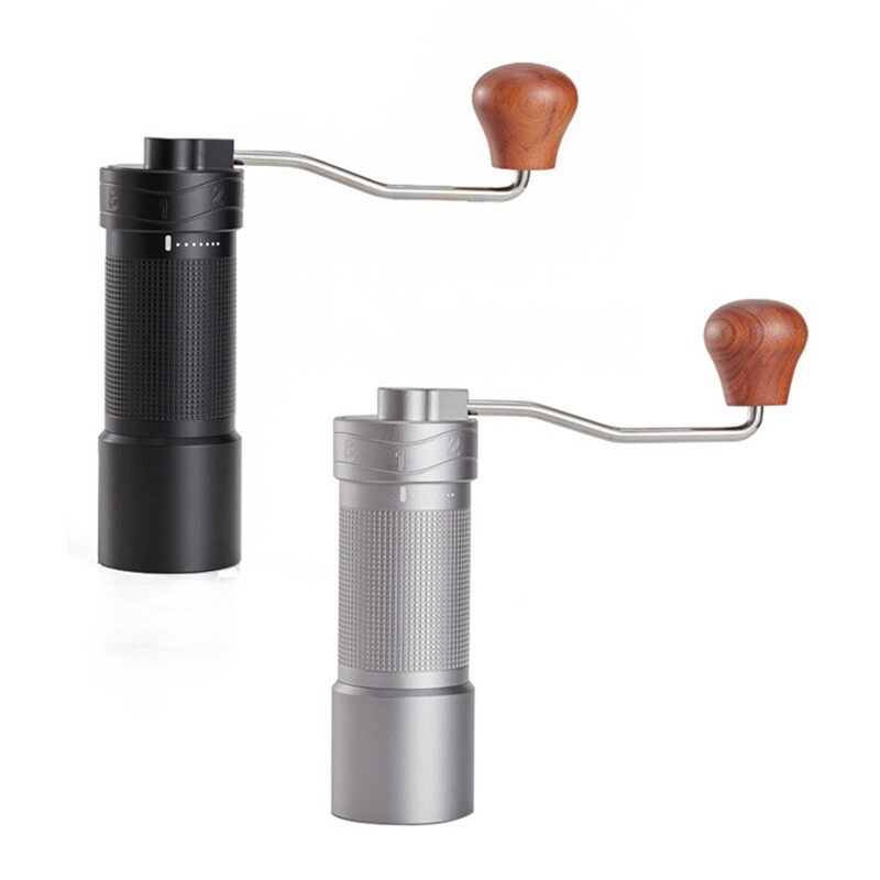 2X(Manual Coffee Grinder Burr Inside Portable Hand Grinder with