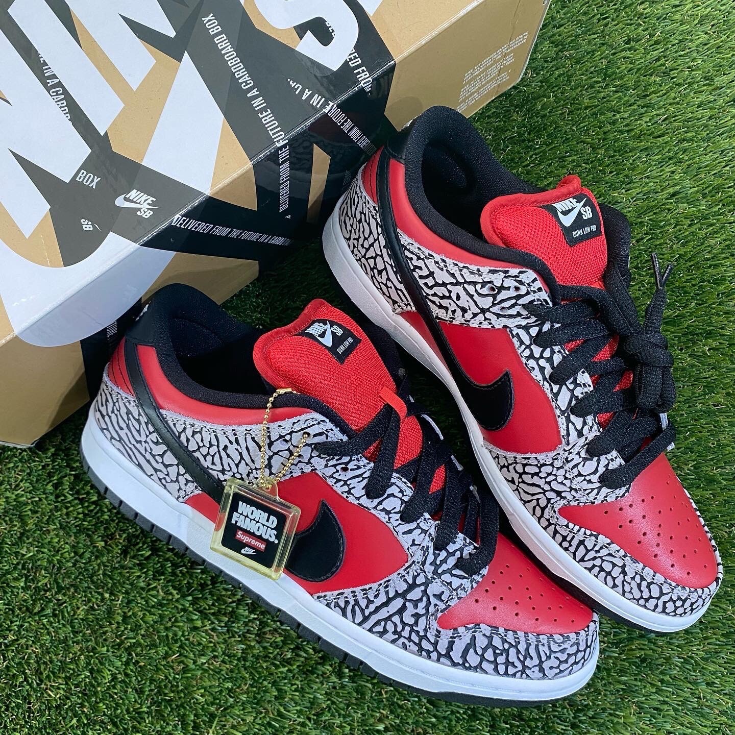 Supreme x Nike Dunk Low SB Red Cement 2012 - Size 8.5