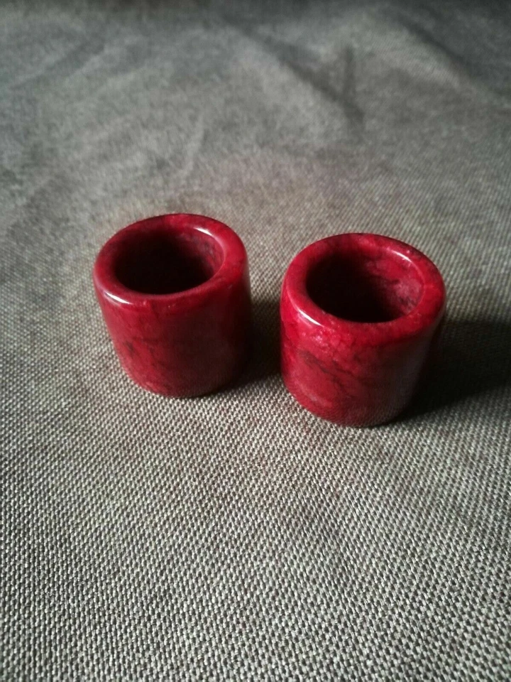 Pack de 2 anillos para pulgar chinos tallados a mano o decoración colgante - Foto 4 de 4