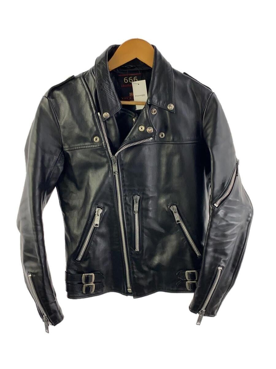 666 Leather Wear Double Riders Jacket/34/Leather/BLK | eBay