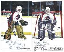Dan Bouchard Signed / Autographed Hockey Postcard Winnipeg Jets 