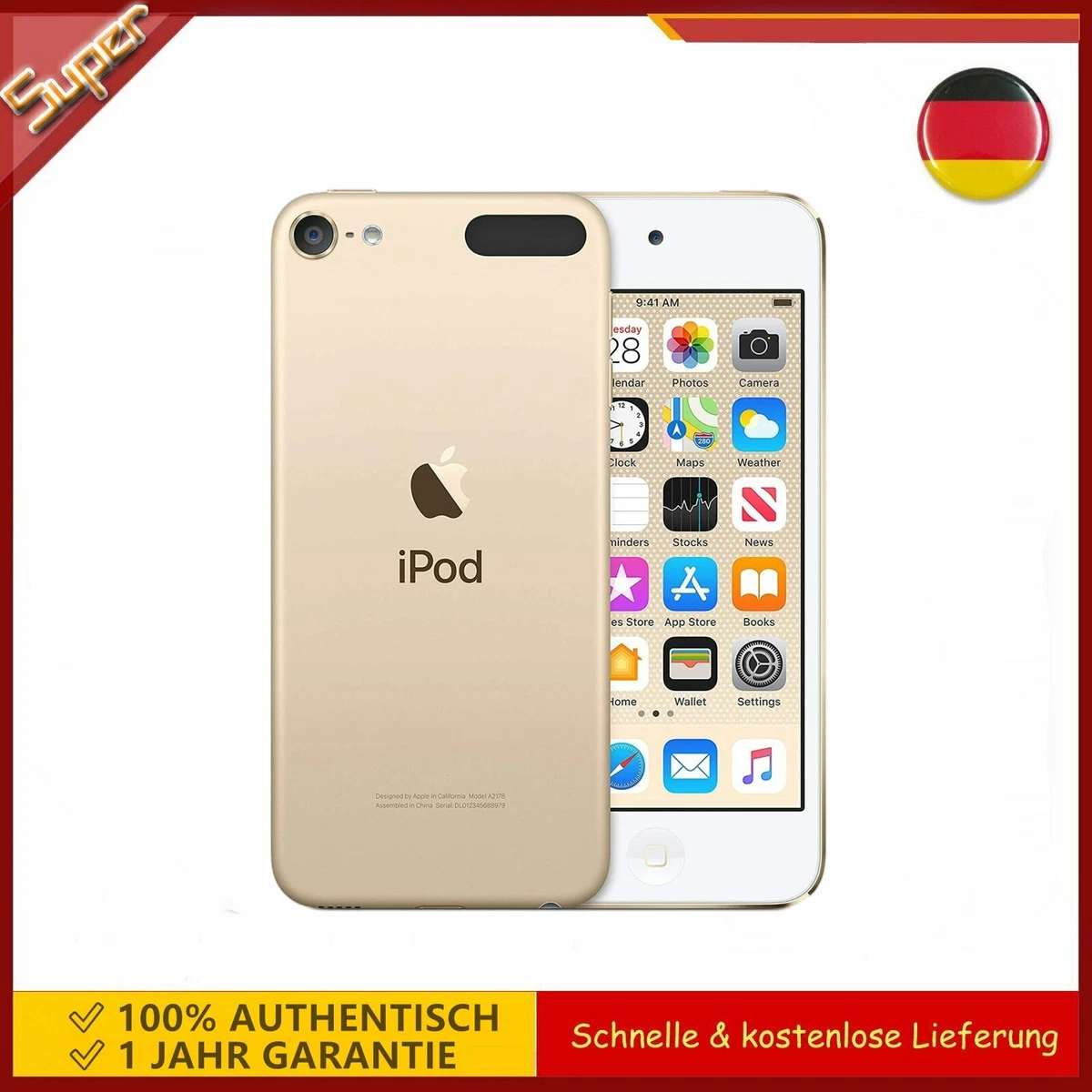 Apple iPod Touch 7. Generation 7G (256GB) Gold Bronze RAR Bluetooth NEU NEW MP4
