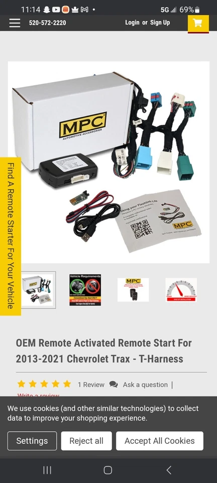 Arranque remoto activado OEM para Chevrolet Trax 2013-2021 - Arnés en T Foto 3 de 3