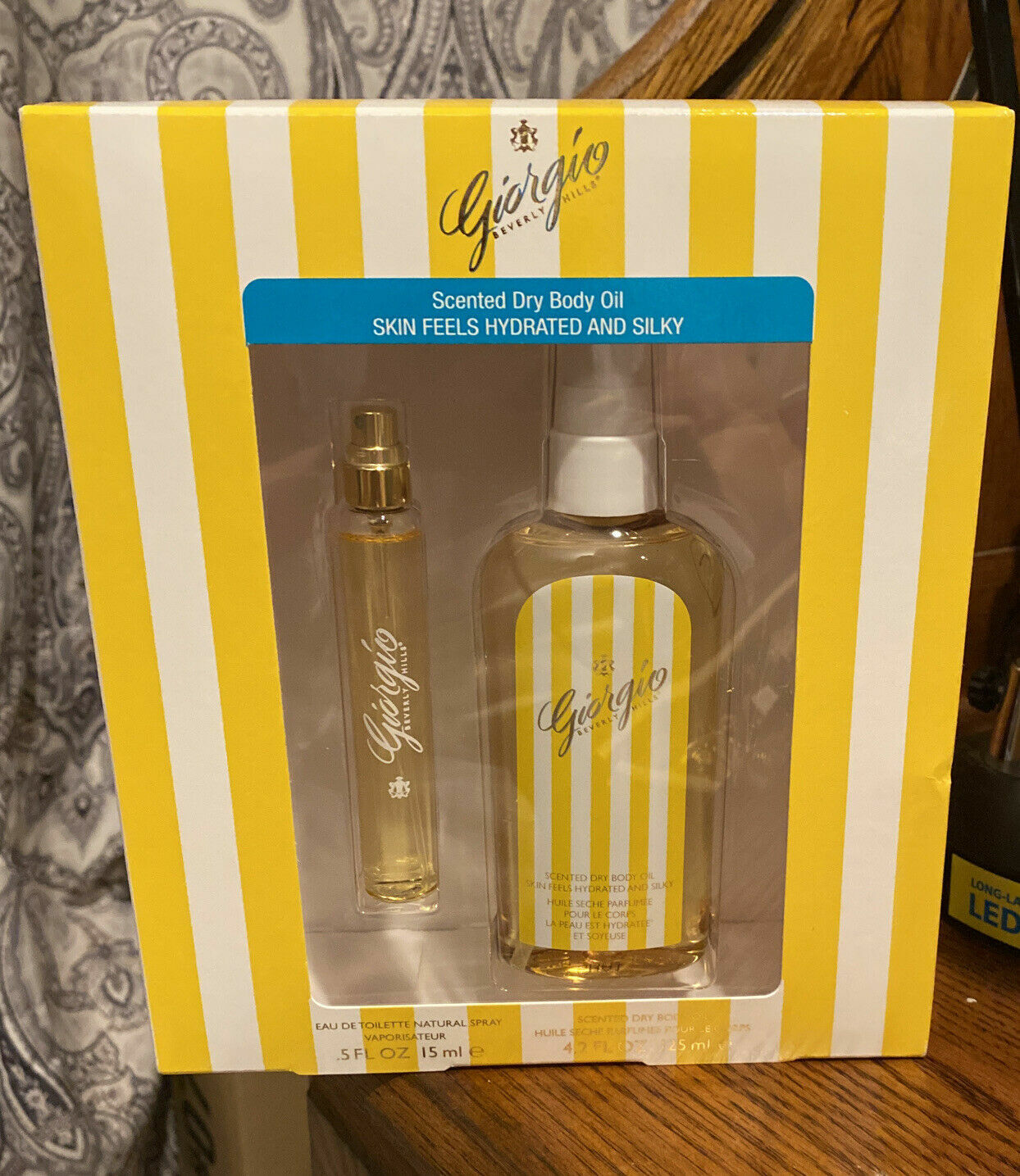 Beverly Hills Women Set .5 EDT Purse Spray & 4.2Fl oz Dry Oil