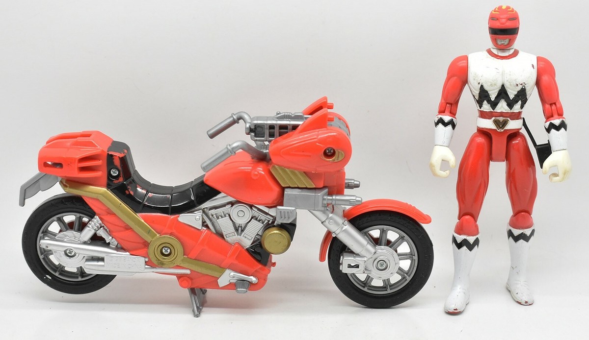 Power Rangers Lost Galaxy Red Astro Cycle With Ranger Loose Bandai