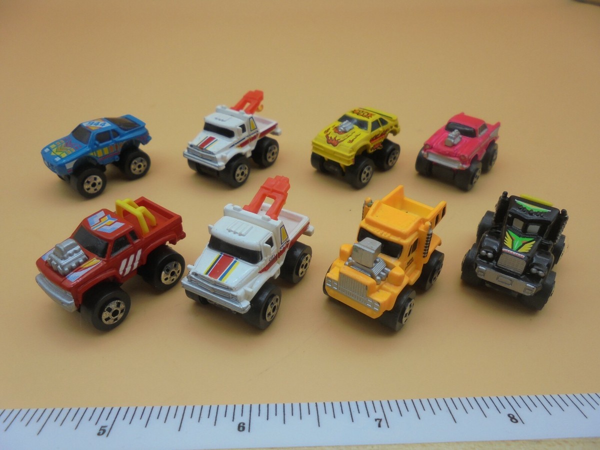 Lot of 8 Vintage 1987 Road Champs Micro Toy Cars Hot Rods