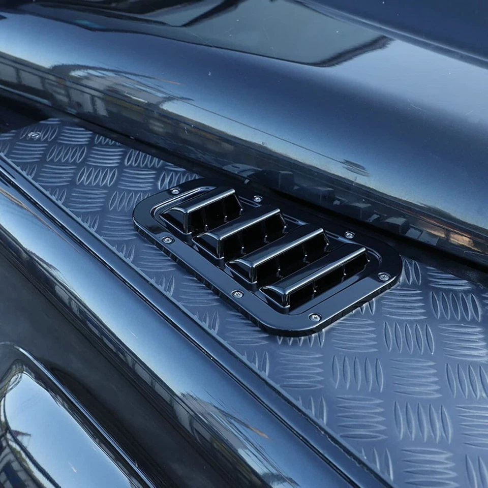 Cubierta de moldura de ventilación del capó delantero 2 piezas apta para Land Rover Defender 90 110 130 2004-2018 Foto 3 de 4