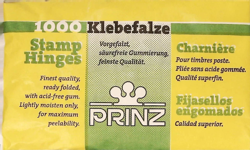 Prinz Hinges 7040 - 1000 Cerniere Per Francobolli | Le Classiche Cerniere Per Collezionisti | Confezione Da 1000 Pezzi