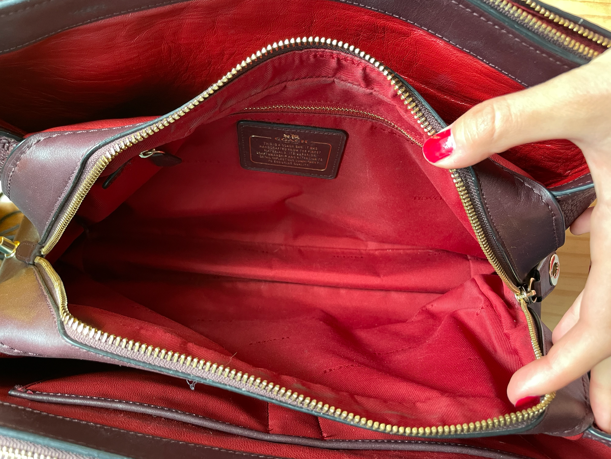 Coach 57276 Brooklyn Carryall 34 Oxblood Leather | Shoulder Bag 3
