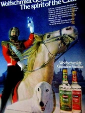 1990 Wolfschmidt Vodka Original Print Ad 8.5 x 11"