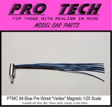 PTMC 64 Blu Wired Vertex Magneto Machined Aluminum 1:25 LBR Model Parts PRO TECH