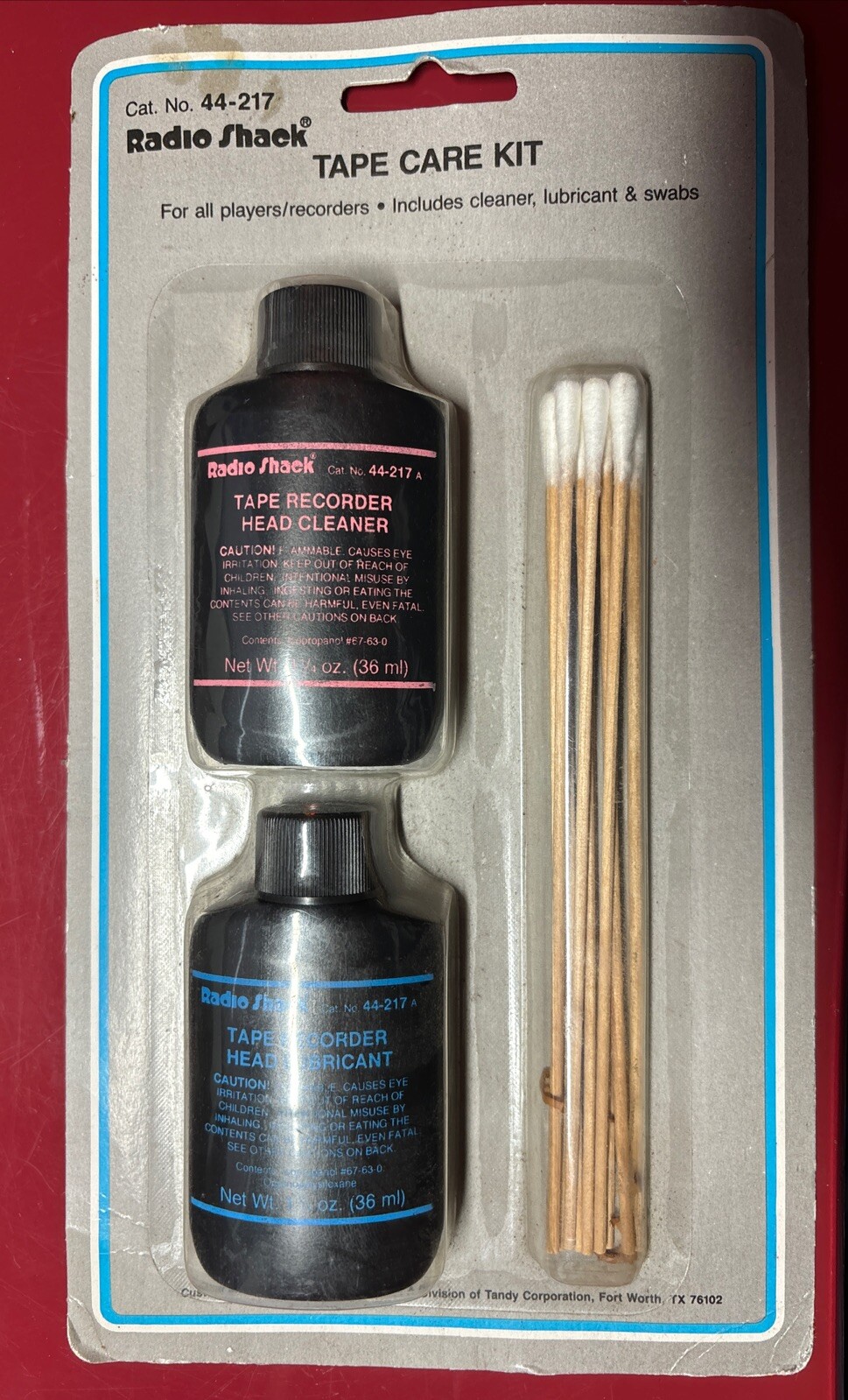 Radio Shack Tape Care Kit Cleaner Cassette Recorder Vintage SEALED