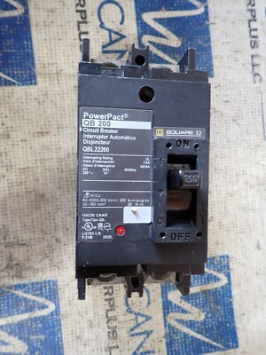 SQUARE D QBL22200 2 pole 200 amp 10kA 240v Feed Thru Breaker TESTED