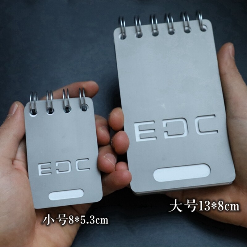 Titanium Alloy Notepad Portable Recyclable Tools Outdoor DIY Survival EDC