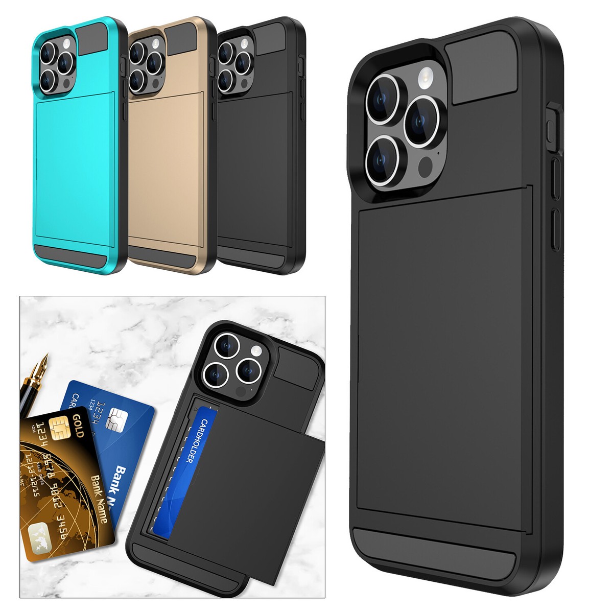 For iPhone 15 15 Plus 15 Pro Max 2023 Slim Phone Case Built in ID