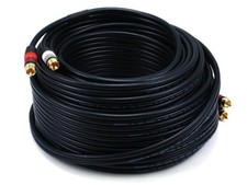 75ft Premium 2 RCA Plug / 2 RCA Plug M/M 22AWG Cable - Black 5349