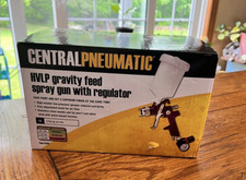NEW CENTRAL PNEUMATIC HVLP GRAVITY FEED SPRAY GUN W/ REGULATOR IN BOX 62381