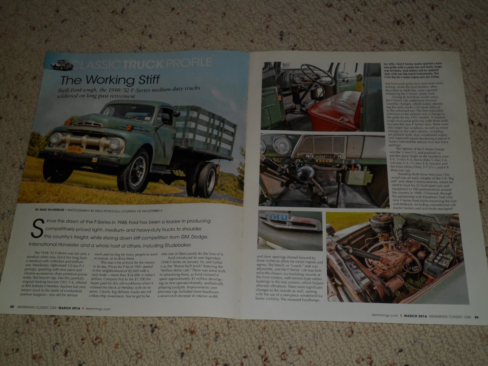 1948-1952 FORD F-SERIES MEDIUM DUTY TRUCK AD/ ARTICLE