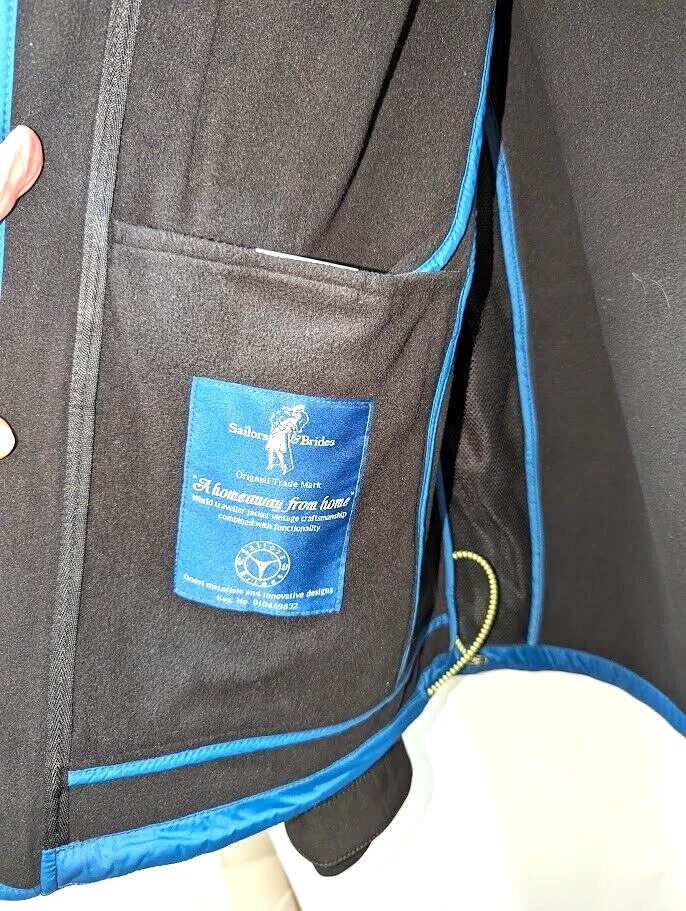 Sailors & Brides California Jacket Black Weatherproof  World Traveler Ladies L - Image 4 of 4