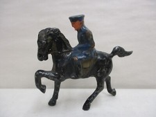 Vintage Barclay B3A 87 Officer on Horse Blue Uniform Toy Soldier Lead Figure